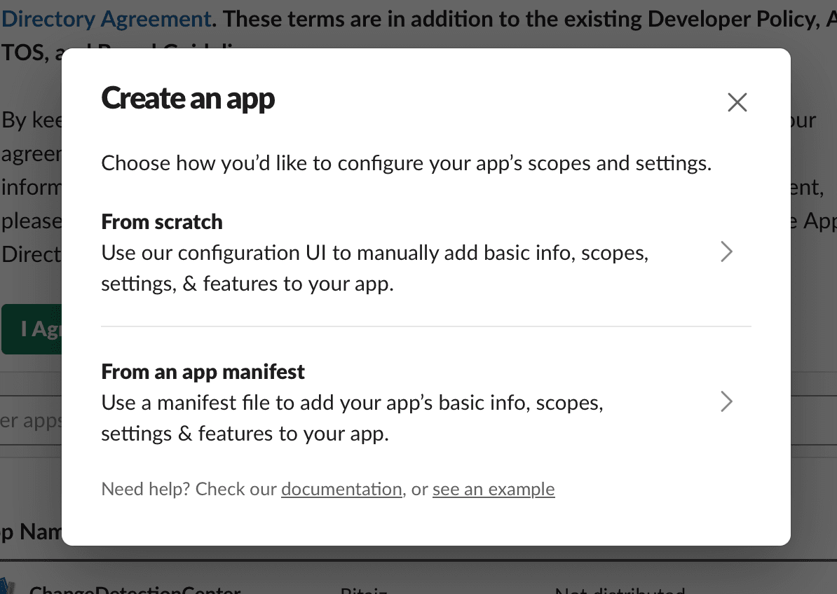 Slack app from scratch