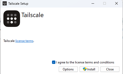 Tailscaleの利用規約同意