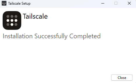 Tailscaleのインストール完了